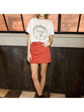 Gap | Stretch corduroy red mini skirt